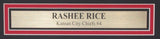 Rashee Rice Autographed 16x20 Photo Kansas City Chiefs Framed Beckett 186150