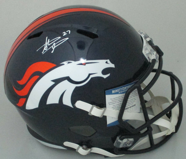 Broncos STEVE ATWATER Signed Full Size Replica Speed Helmet AUTO - HOF - BAS