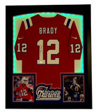 Tom Brady Signed 32x41 Patriots tFramed Jersey Display w/LED Lights TriStar Holo