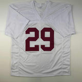 Autographed/Signed Minkah Fitzpatrick Alabama White College Jersey JSA COA