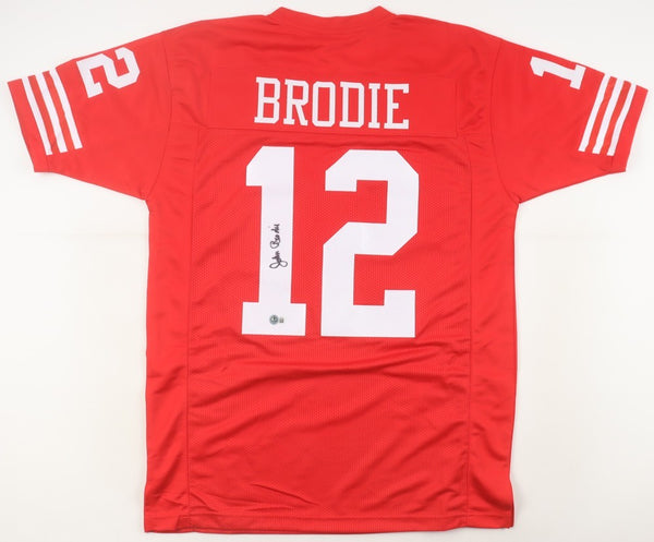 John Brodie Signed San Francisco 49ers Jersey (Beckett) 1970 NFL MVP Award / Q.B