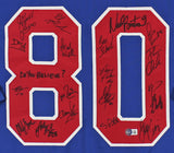 1980 USA Hockey 19 Autos Craig, Eruzione, Broten Signed Blue Framed Jersey BAS