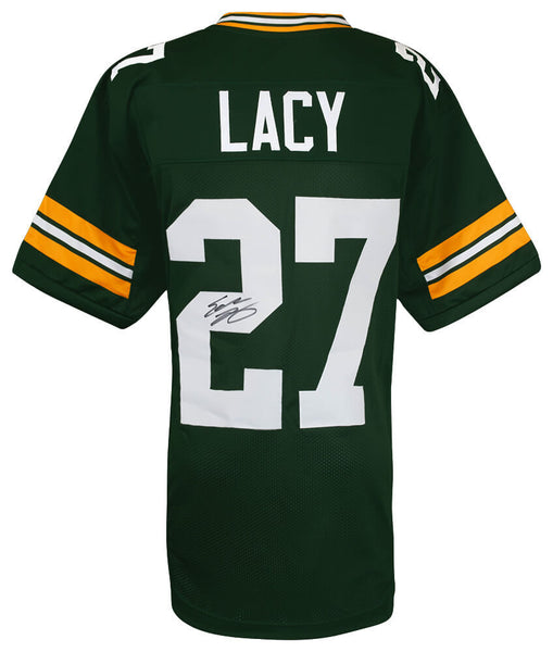 Eddie Lacy (PACKERS) Signed Green Custom Football Jersey - (SCHWARTZ COA)