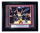 Amanda Nunes Signed Framed 8x10 UFC Championship Photo JSA QR Hologram