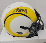 DAVANTE ADAMS SIGNED LA RAMS LUNAR ECLIPSE SPEED MINI HELMET BECKETT QR
