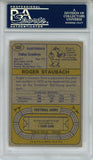 Roger Staubach Autographed 1974 Topps #500 Trading Card PSA Slab 43557