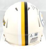 T.J. Watt Autographed Pittsburgh Steelers Retro Speed Mini Helmet Beckett W Holo