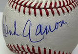 Braves HENRY HANK AARON Signed Official MLB Baseball AUTO #3 - Brewers - JSA