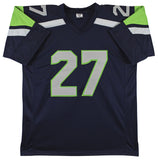 Tariq Woolen Authentic Signed Navy Blue Pro Style Jersey Autographed JSA Witness