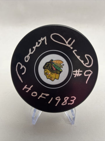 Bobby Hull Signed Photo 8x10 Brett Hull Autograph Hockey 500 Goals Combo  HOF JSA