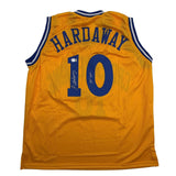 Autographed/Signed Tim Hardaway Golden State Yellow Jersey Beckett BAS COA