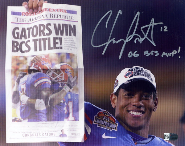 CHRIS LEAK AUTOGRAPHED FLORIDA GATORS 06 BCS MVP 8x10 PHOTO FANATICS