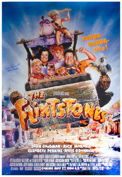 Rosie O'Donnell Signed The Flintstones 27x40 Movie Poster w/Betty (SCHWARTZ COA)