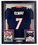 John Elway Denver Broncos Autographed Football Jersey Framed PSA/DNA 213541