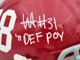 WILL ANDERSON AUTOGRAPHED ALABAMA RED FULL SIZE HELMET 21 DEF POY BECKETT 202897