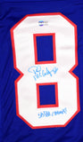 Phil McConkey Autographed Blue Pro Style Jersey w/SB Champs- Beckett *Blue