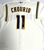 Brewers Outfielder JACKSON CHOURIO Signed Official Nike Cream Jersey AUTO - MLB