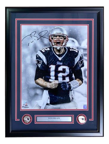 Tom Brady Signed Framed 16x20 New England Patriots Scream Photo Fanatics