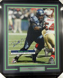 WALTER JONES AUTOGRAPHED SIGNED FRAMED 16X20 PHOTO SEAHAWKS MCS HOLO 99723