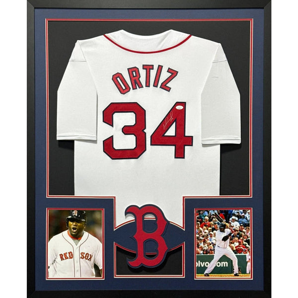 David Ortiz Big Papi Autographed Signed Framed Boston Red Sox Jersey JSA