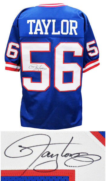 Lawrence Taylor New York Giants Signed Blue Football Jersey - SCHWARTZ