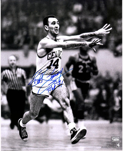 Bob Cousy Boston Celtics Autographed 16" x 20" Passing Photo & "HOF 71" Insc
