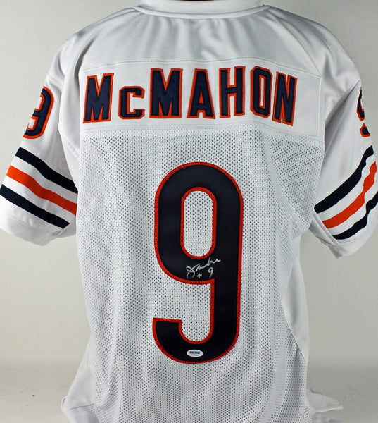 Jim McMahon Signed Chicago Bears Jersey (PSA COA) Super Bowl XX Quarterback
