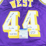 Jerry West signed jersey PSA/DNA Los Angeles Lakers Autographed Stat Jersey