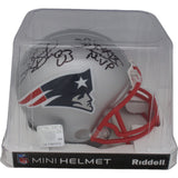 Deion Branch Autographed/Signed New England Patriots Mini Helmet Insc. FAN 46739