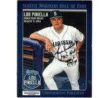 Lou Piniella Signed Seattle Mariners Hall of Fame Commemorative Program -HOF Ins