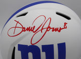 Daniel Jones Autographed Giants Alternate White Full Size Speed Helmet Giants Be