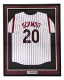 Mike Schmidt Philadelphia Signed Framed White Baseball Jersey BAS