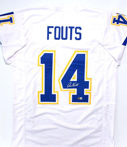 Dan Fouts Autographed White Pro Style Jersey- Beckett W Hologram *Silver