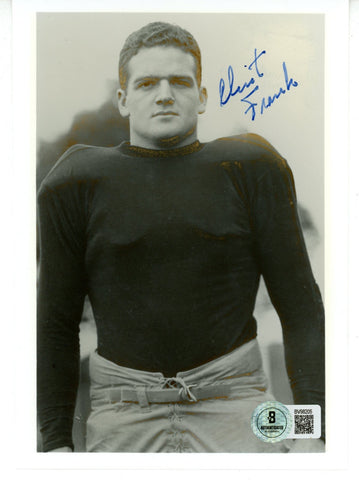 Clint Frank Autographed/Signed Yale Bulldogs 5x7" Photo Beckett 56092