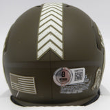 Rachaad White Autographed Buccaneers Salute To Service Mini Helmet Beckett
