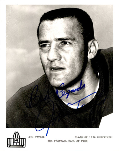 Jim Taylor Green Bay Packers Signed/Auto 8x10 HOF B/W Photo PSA/DNA 161521