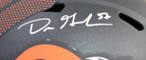 Dre Greenlaw Autographed Denver Broncos F/S Speed Helmet - Beckett W Holo