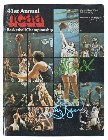 Magic Johnson & Larry Bird Signed 1979 NCAA Tournament Program BAS Wit #W526552