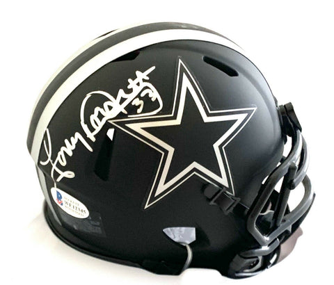 TONY DORSETT SIGNED DALLAS COWBOYS ECLIPSE MINI HELMET BECKETT #WE12345