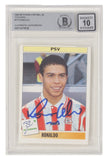 Ronaldo Nazario Signed 1995 Panini Voetbal 95 Rookie Sticker - BGS 10 Autograph