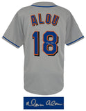 Moises Alou (NY METS) Signed Grey Custom Baseball Jersey - (SCHWARTZ SPORTS COA)