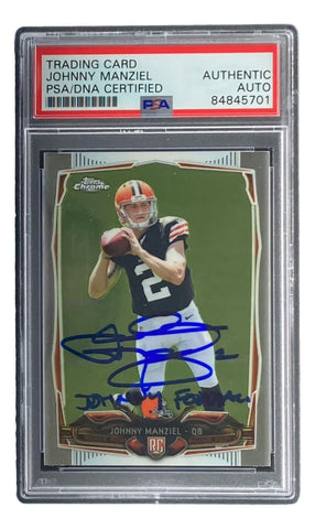 Johnny Manziel Signed 2014 Topps #169A Rookie Card Johnny Football PSA/DNA