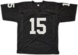 OAKLAND RAIDERS MICHAEL CRABTREE AUTOGRAPHED BLACK JERSEY BECKETT WITNESS 215669
