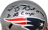 Tedy Bruschi Signed New England Patriots F/S Helmet Insc. Beckett 40855