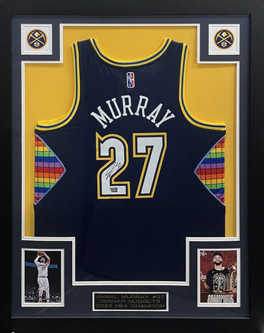 Jamal Murray Signed Framed Nuggets Mixtape Jersey Auto NBA Champion Fanatics COA