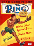 Archie Moore Autographed The Ring Magazine Cover "To John" PSA/DNA #S48866