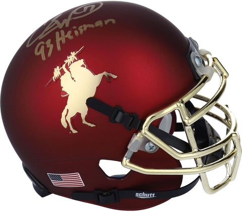 Charlie Ward Florida State Seminoles Signed Schutt Tradition Mini Helmet w/Insc