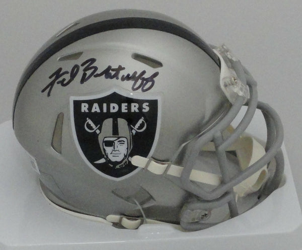 Oak Raiders FRED BILETNIKOFF Signed Riddell FLASH Speed Mini Helmet AUTO - BAS