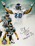 Brian Dawkins Signed 16x20 Eagles Hall of Fame Photo HOF 18 Weapon X Insc JSA