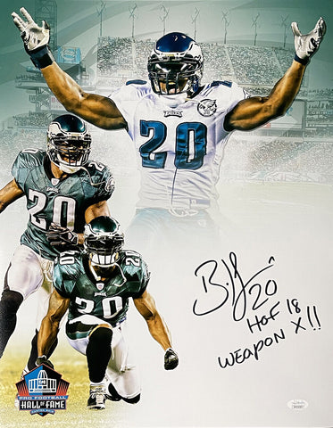 Brian Dawkins Signed 16x20 Eagles Hall of Fame Photo HOF 18 Weapon X Insc JSA